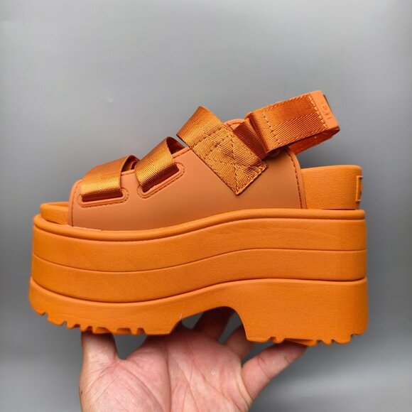 UGG Womens Orange Platform Sandals - Picture 6 of 7